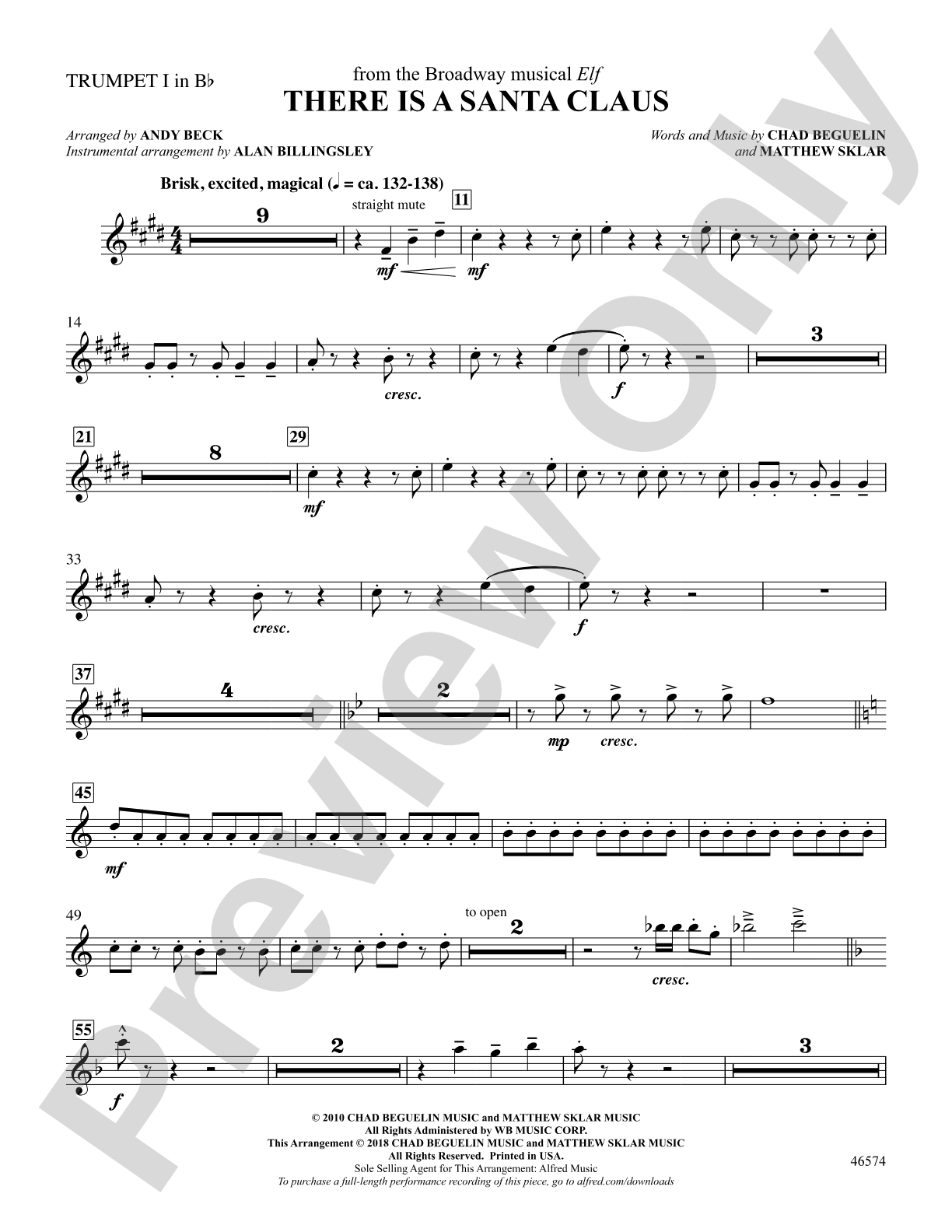 There Is a Santa Claus: 1st B-flat Trumpet