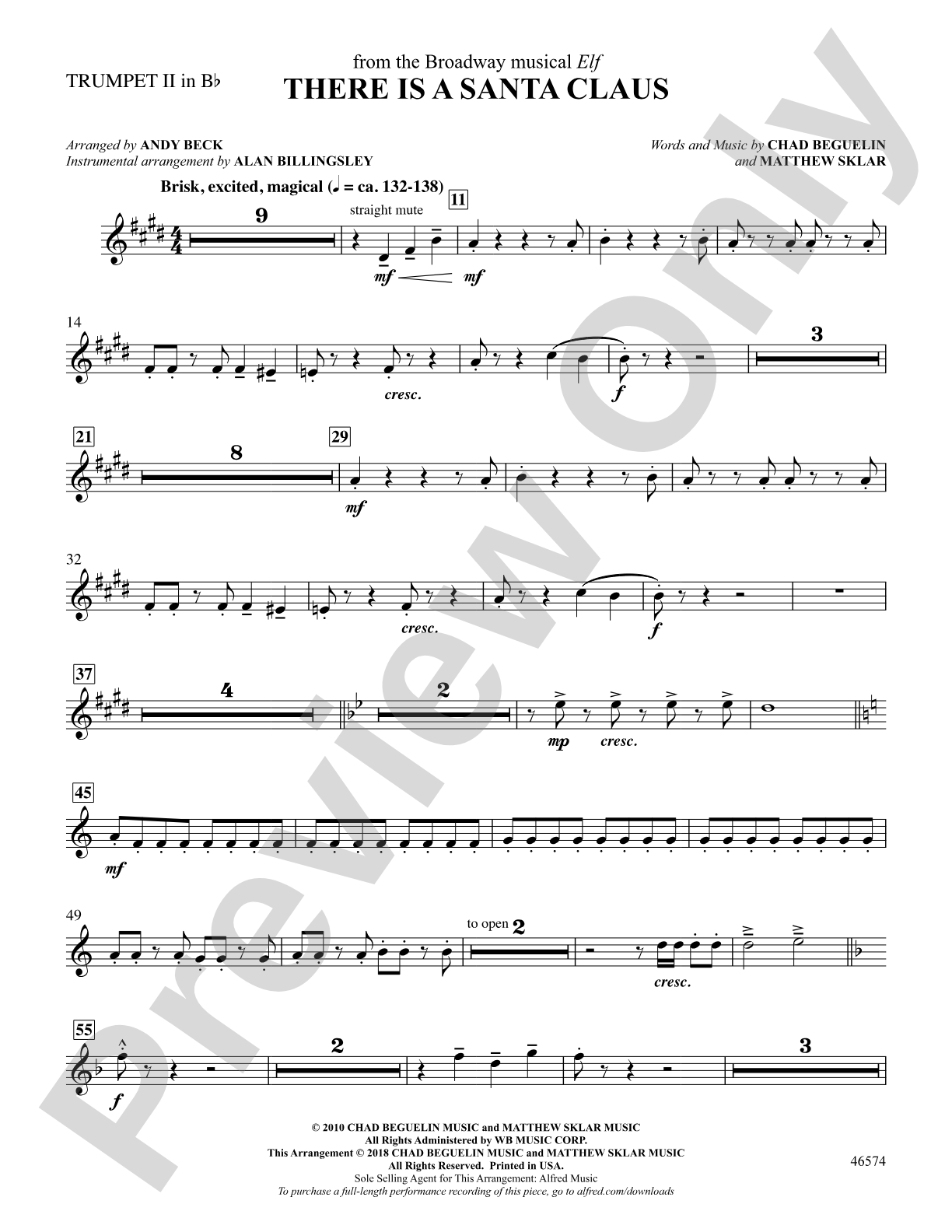 There Is a Santa Claus: 2nd B-flat Trumpet