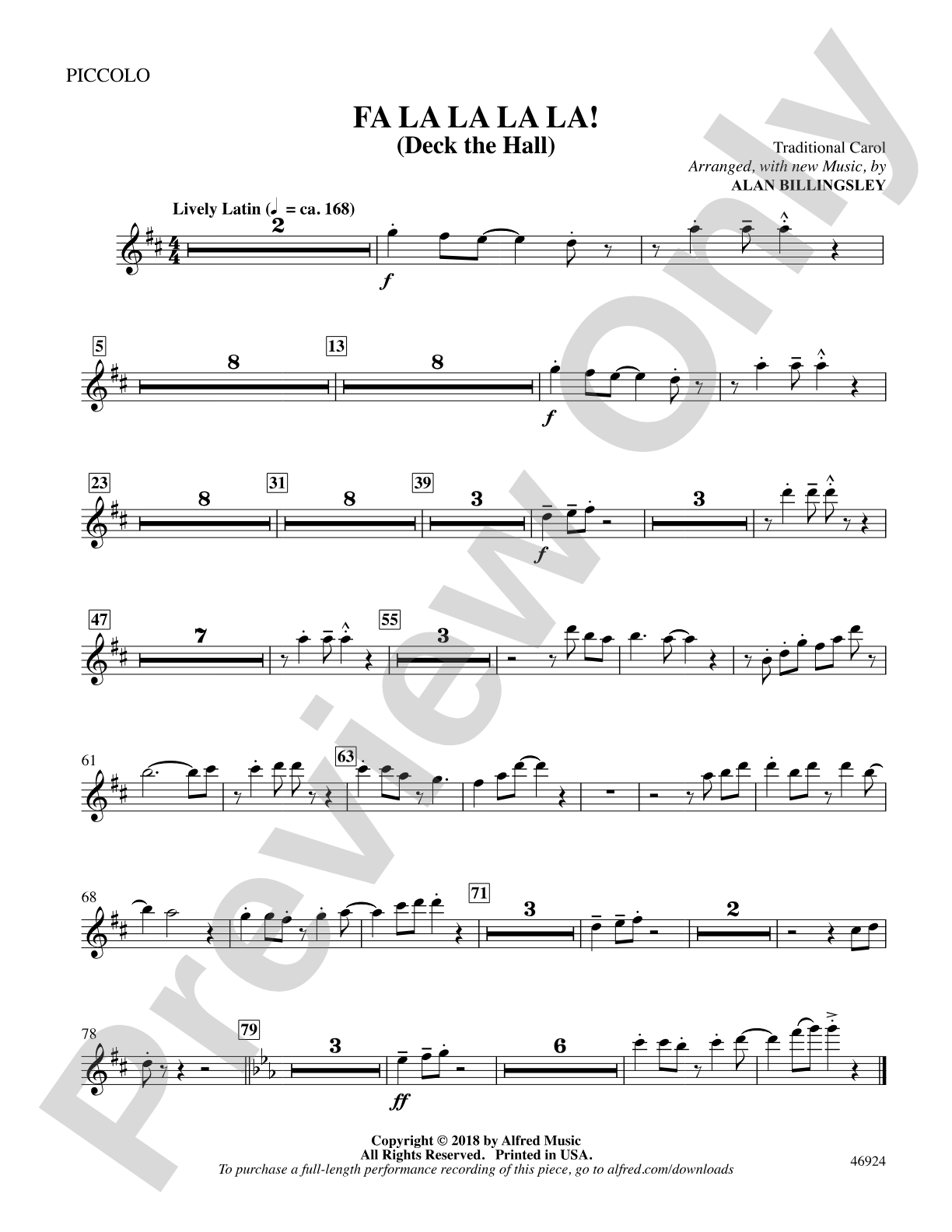 Fa La La La La!: Piccolo