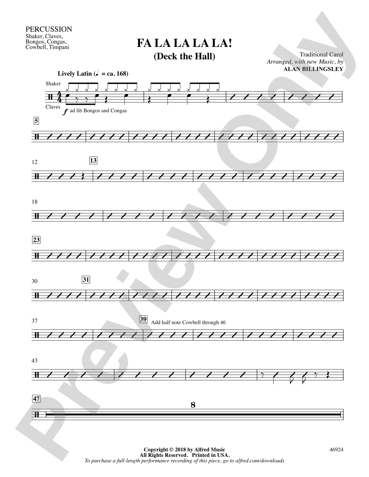 Fa La La La La!: 1st Percussion