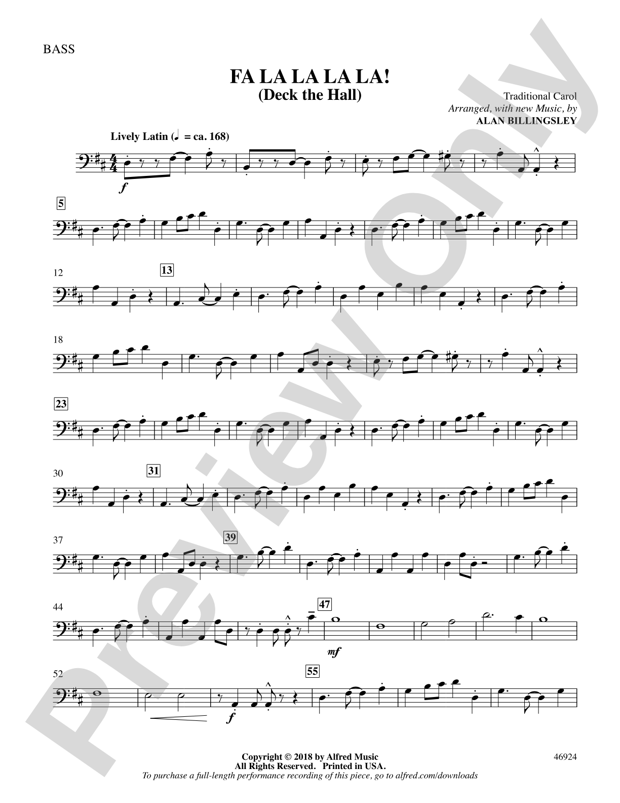 Fa La La La La!: String Bass