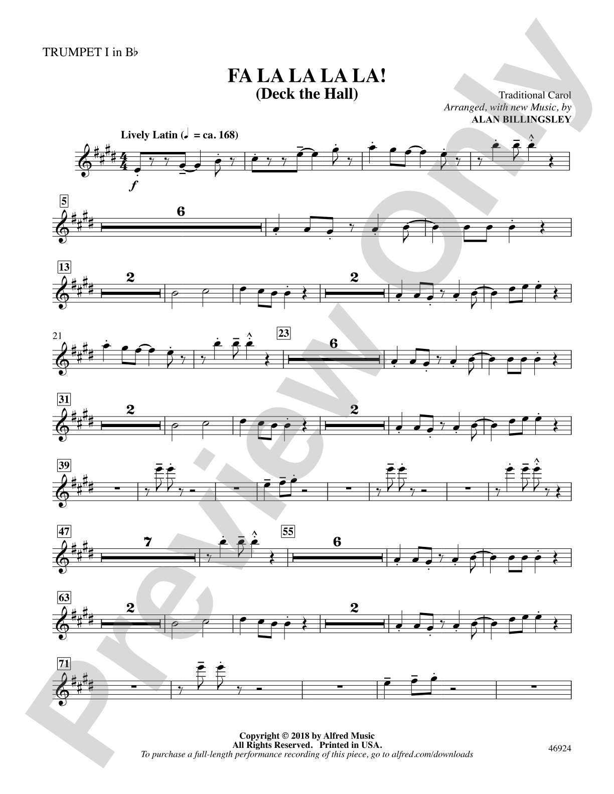 Fa La La La La!: 1st B-flat Trumpet