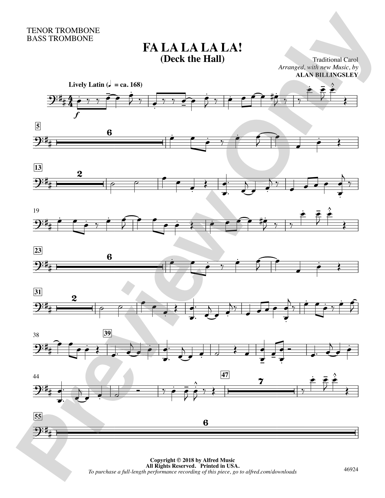 Fa La La La La!: 1st & 2nd Trombones