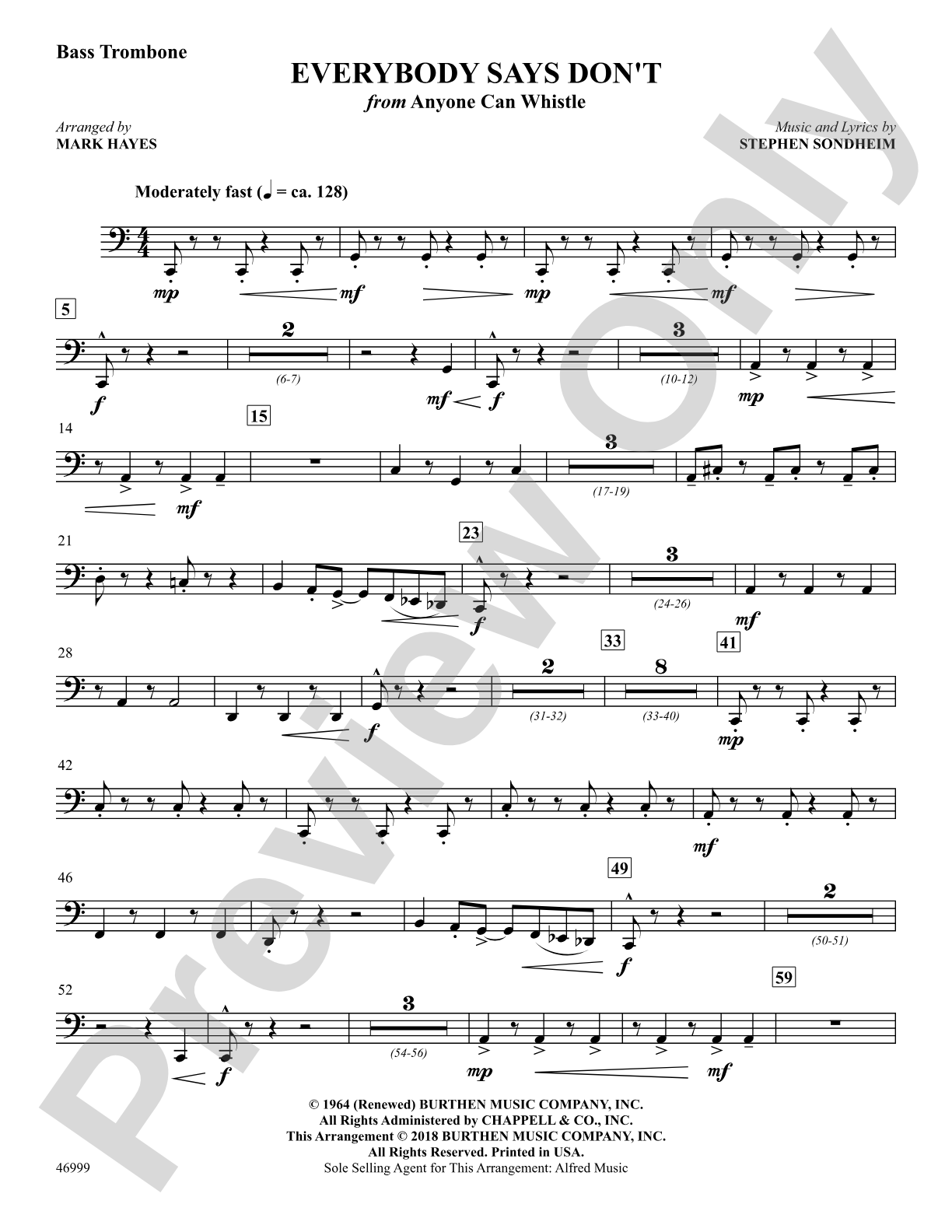 Everybody Says Don't: Bass Trombone