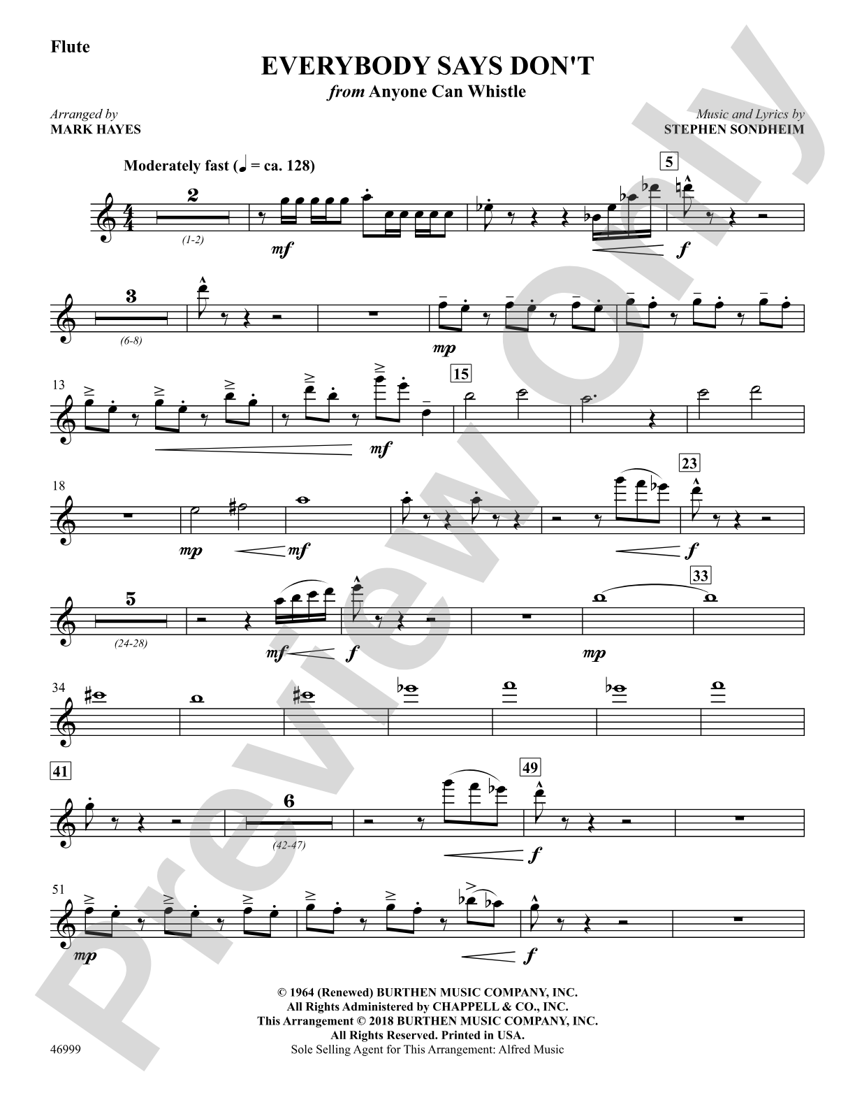 Everybody Says Don't: Flute