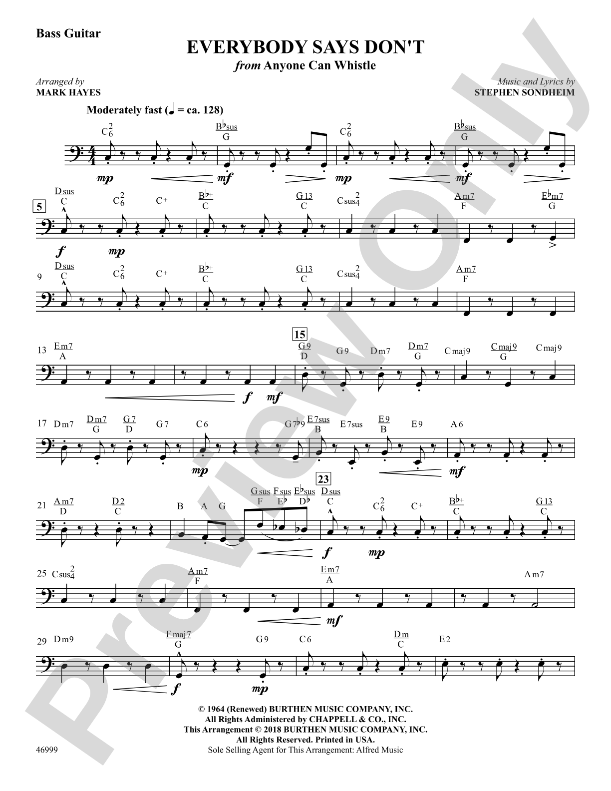 Everybody Says Don't: String Bass