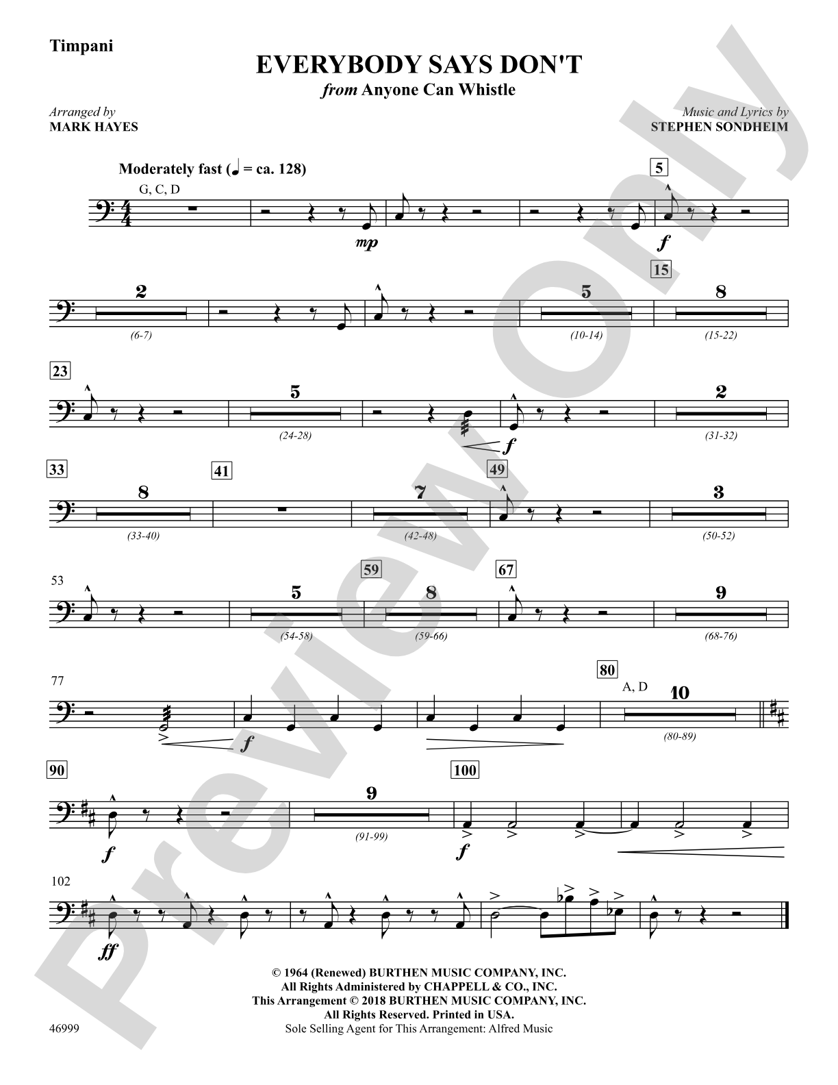 Everybody Says Don't: Timpani