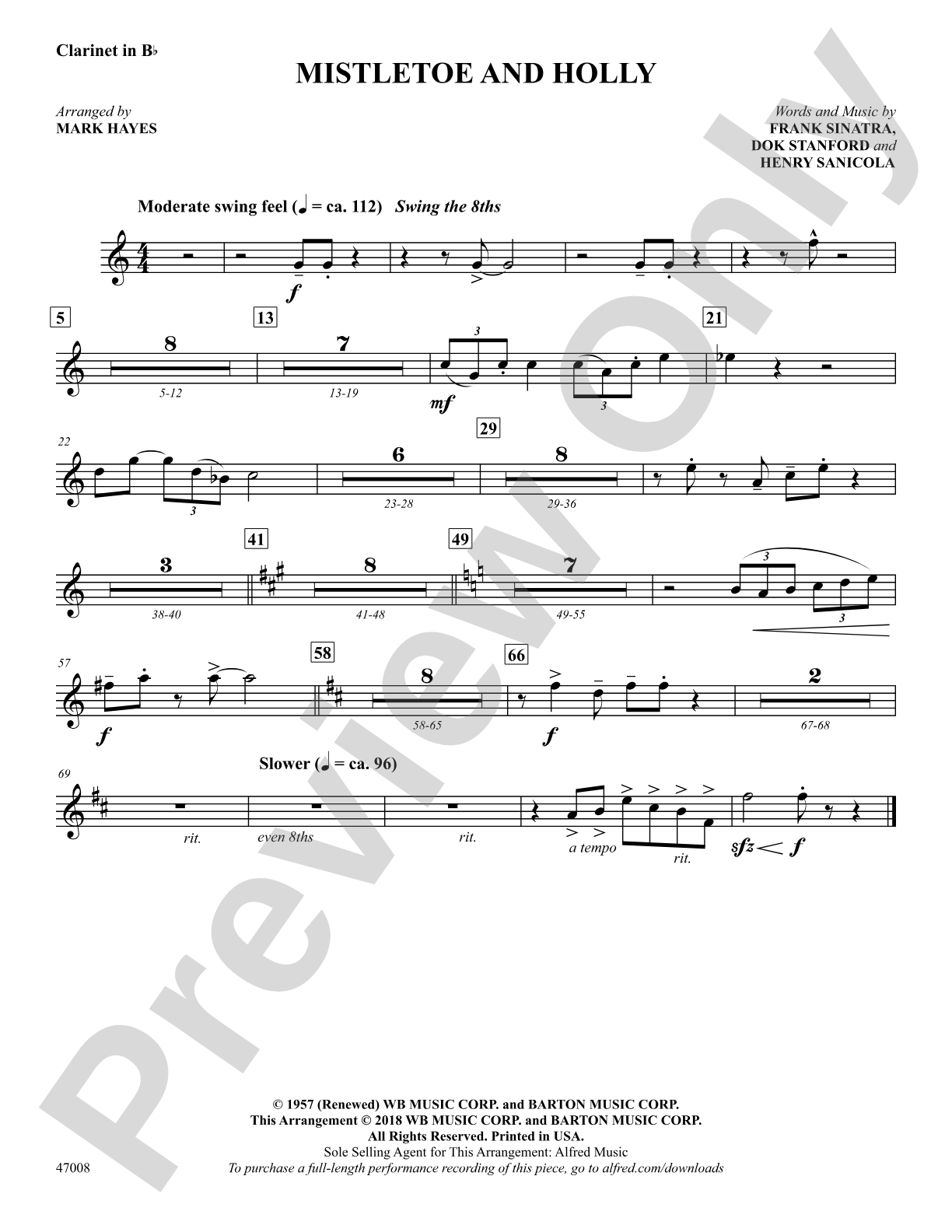 Mistletoe and Holly: 1st B-flat Clarinet