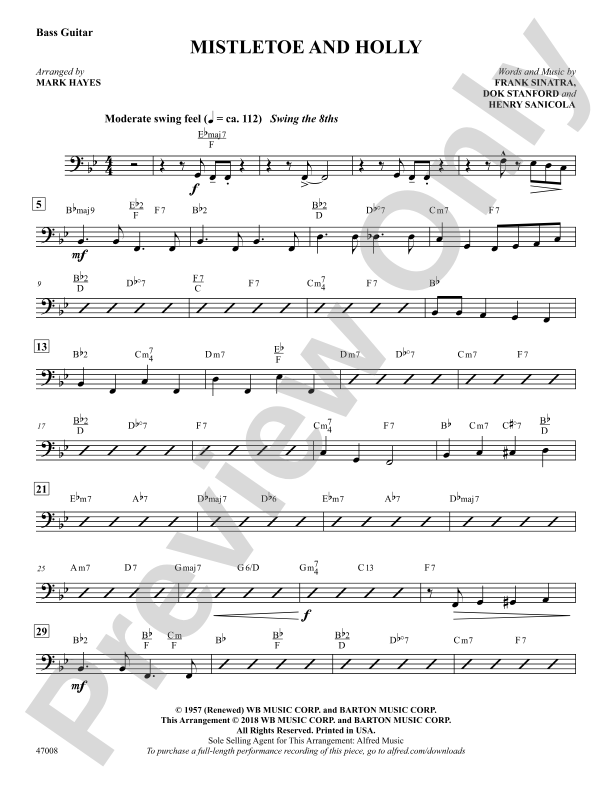 Mistletoe and Holly: String Bass