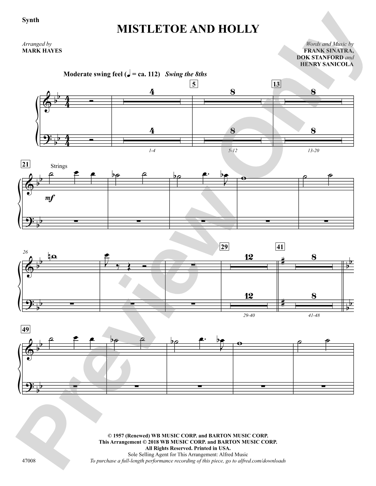 Mistletoe and Holly: Synthesizer