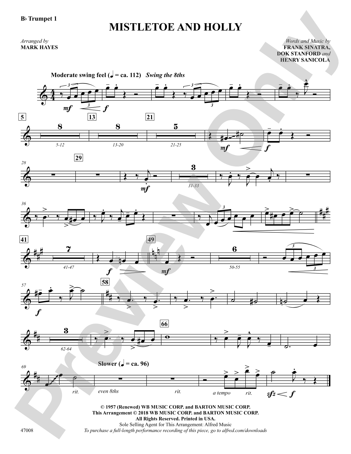 Mistletoe and Holly: 1st B-flat Trumpet
