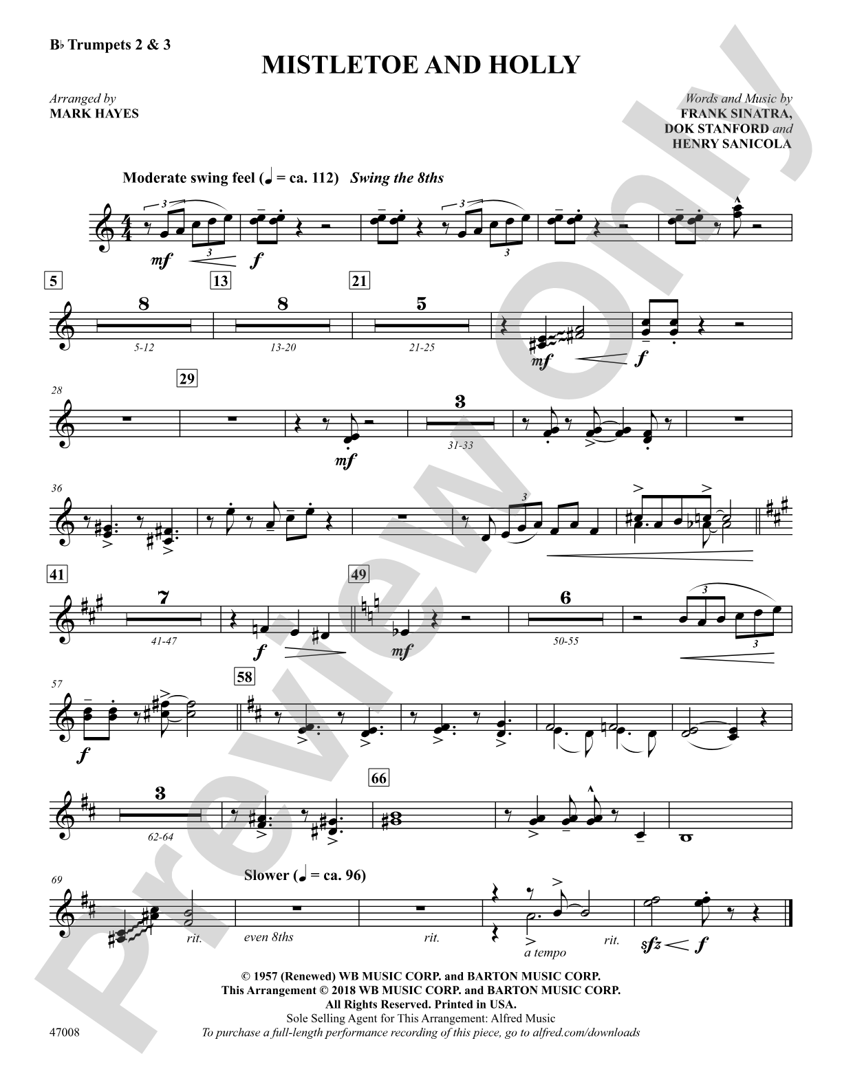Mistletoe and Holly: 2nd & 3rd Trumpet