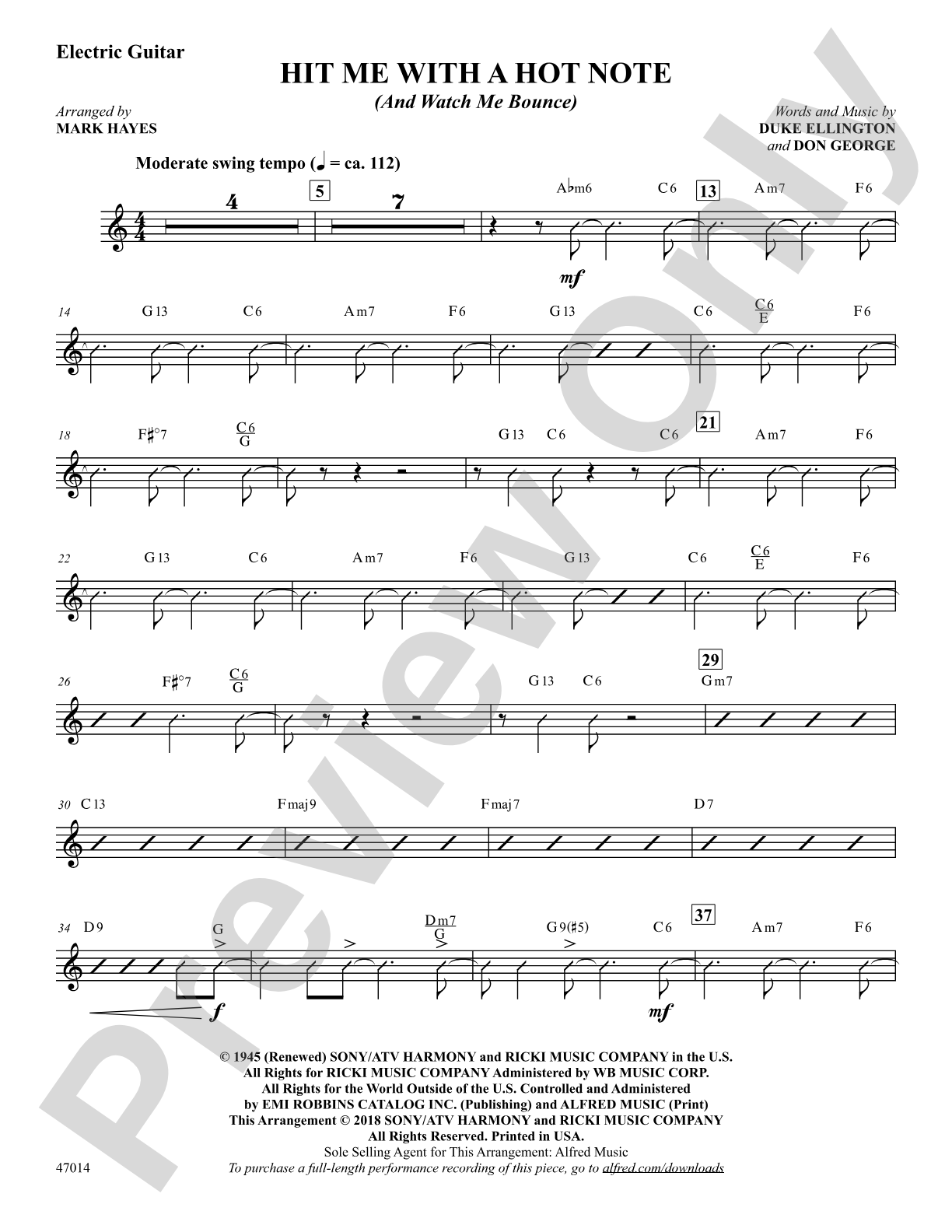 Hit Me with a Hot Note: Guitar