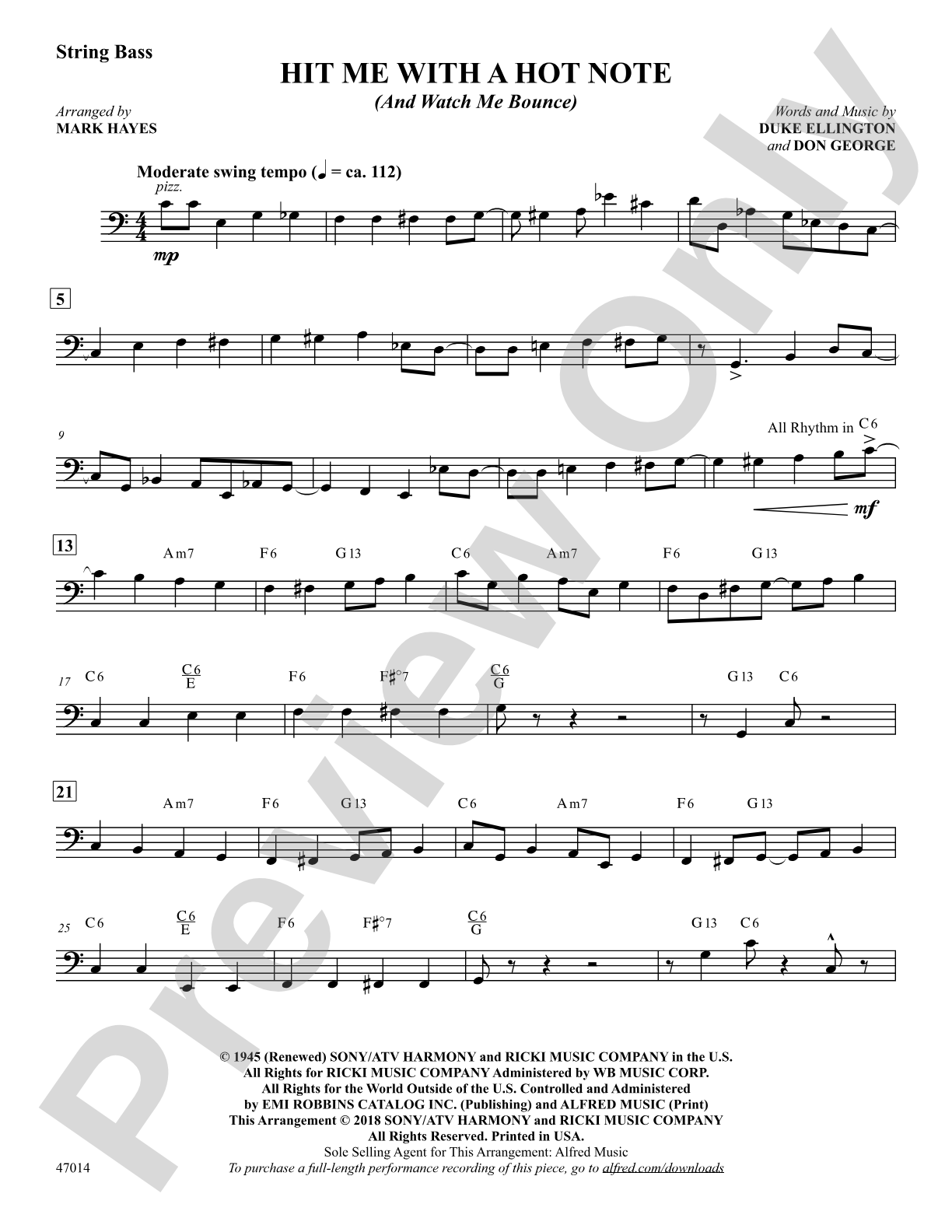 Hit Me with a Hot Note: String Bass