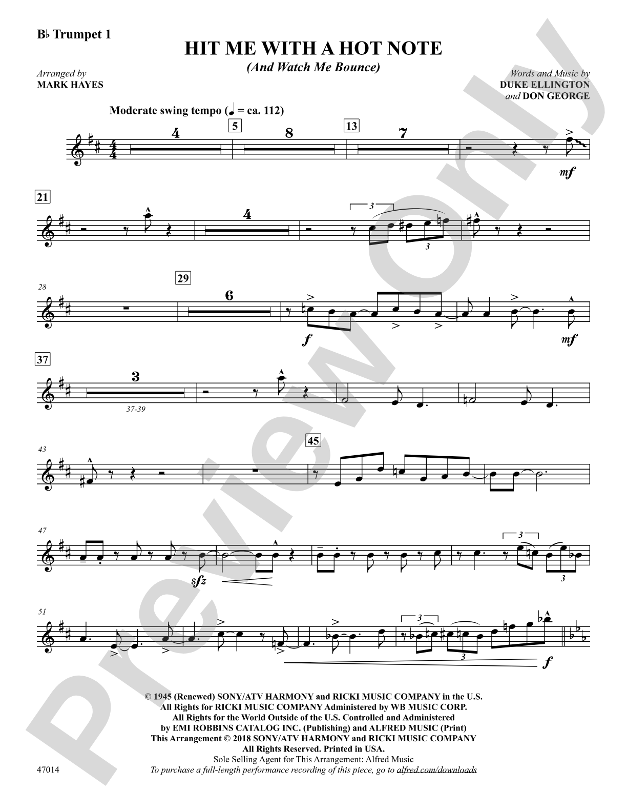 Hit Me with a Hot Note: 1st B-flat Trumpet
