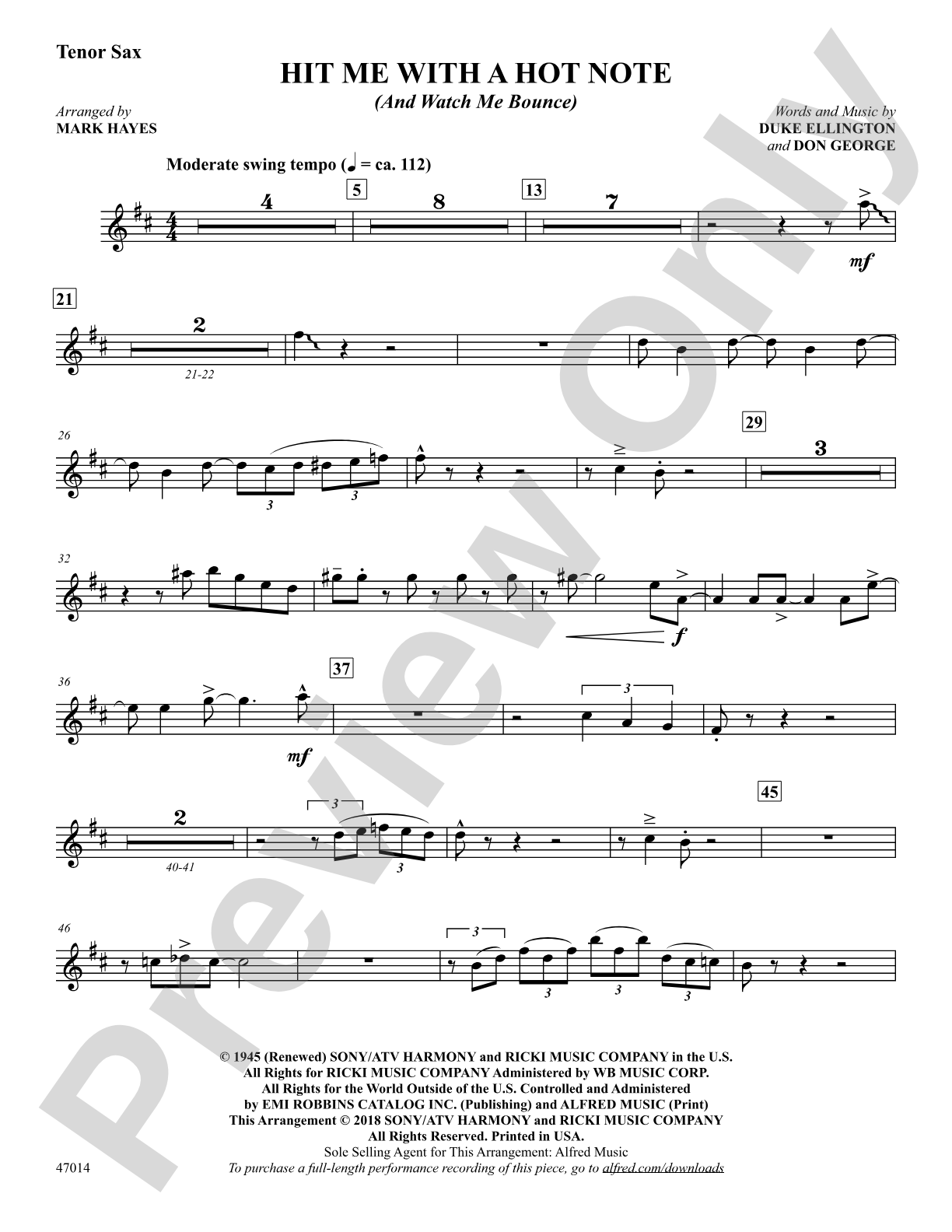 Hit Me with a Hot Note: B-flat Tenor Saxophone