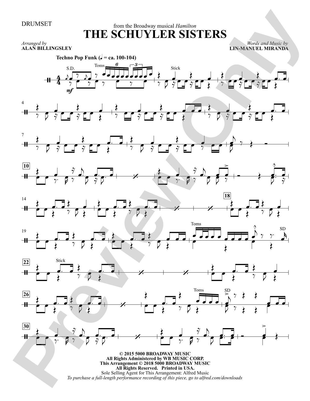 The Schuyler Sisters: Drums
