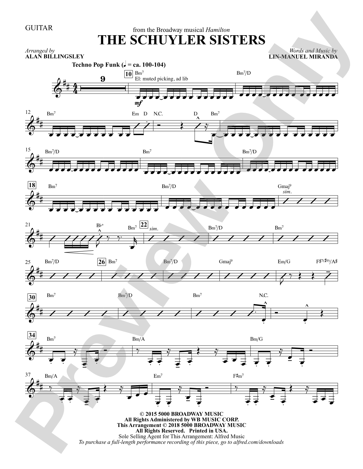 The Schuyler Sisters: Guitar