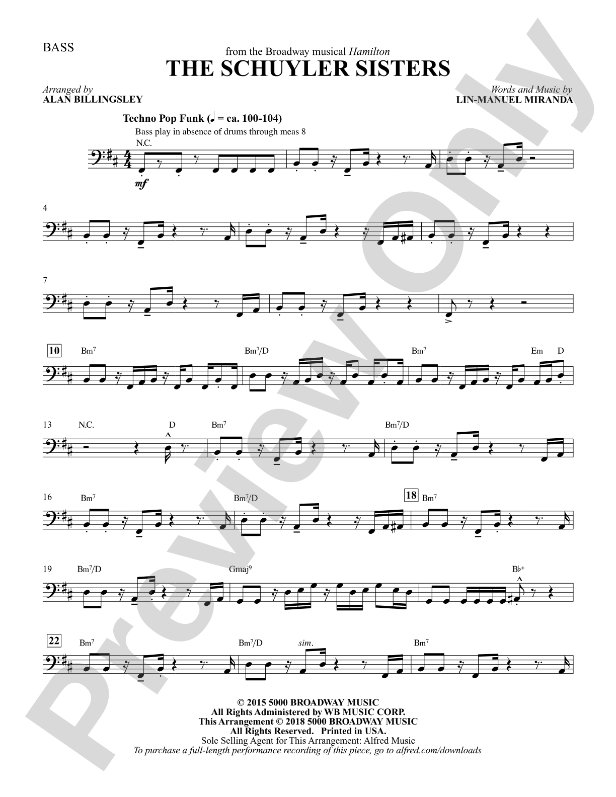 The Schuyler Sisters: String Bass