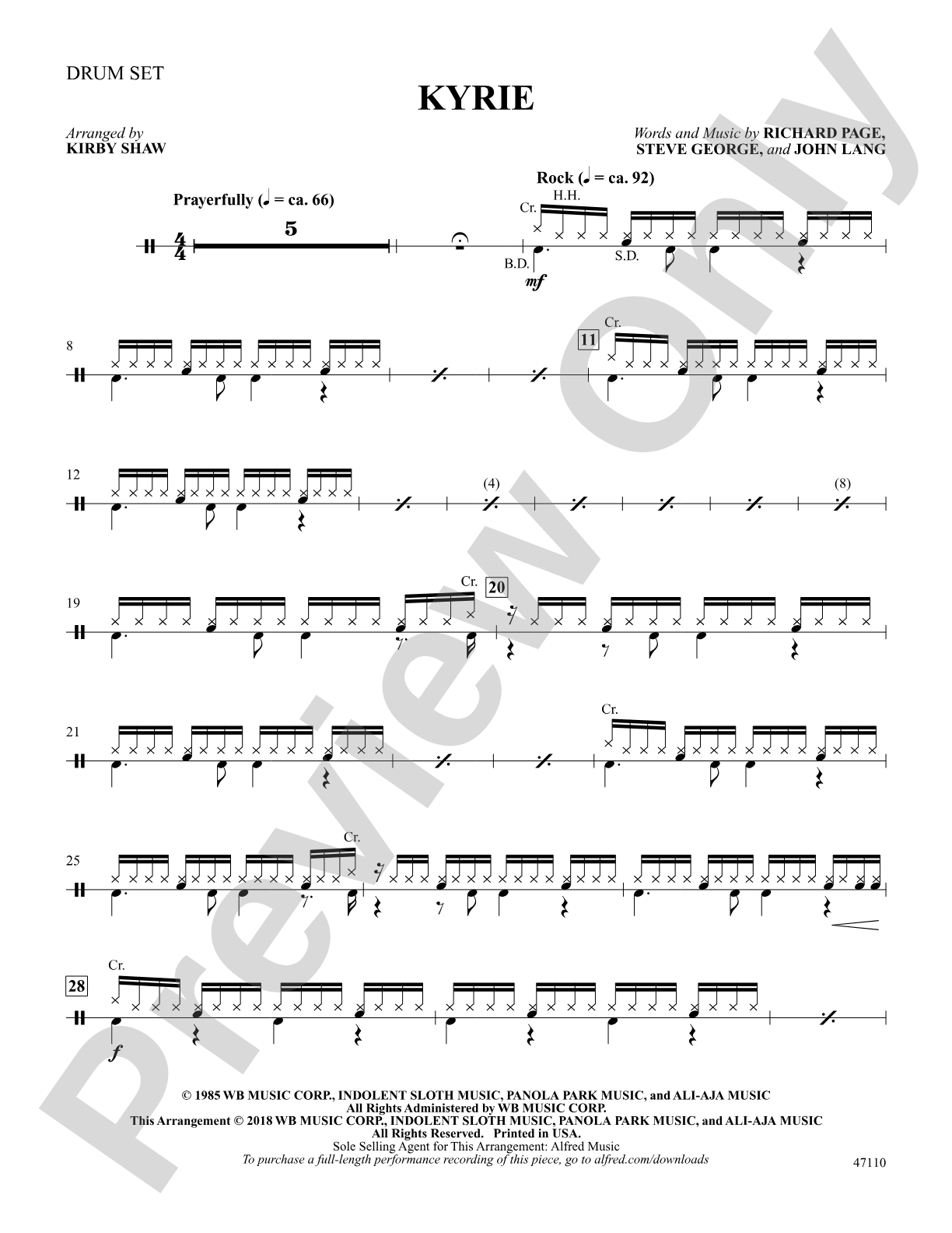 Kyrie: Drums