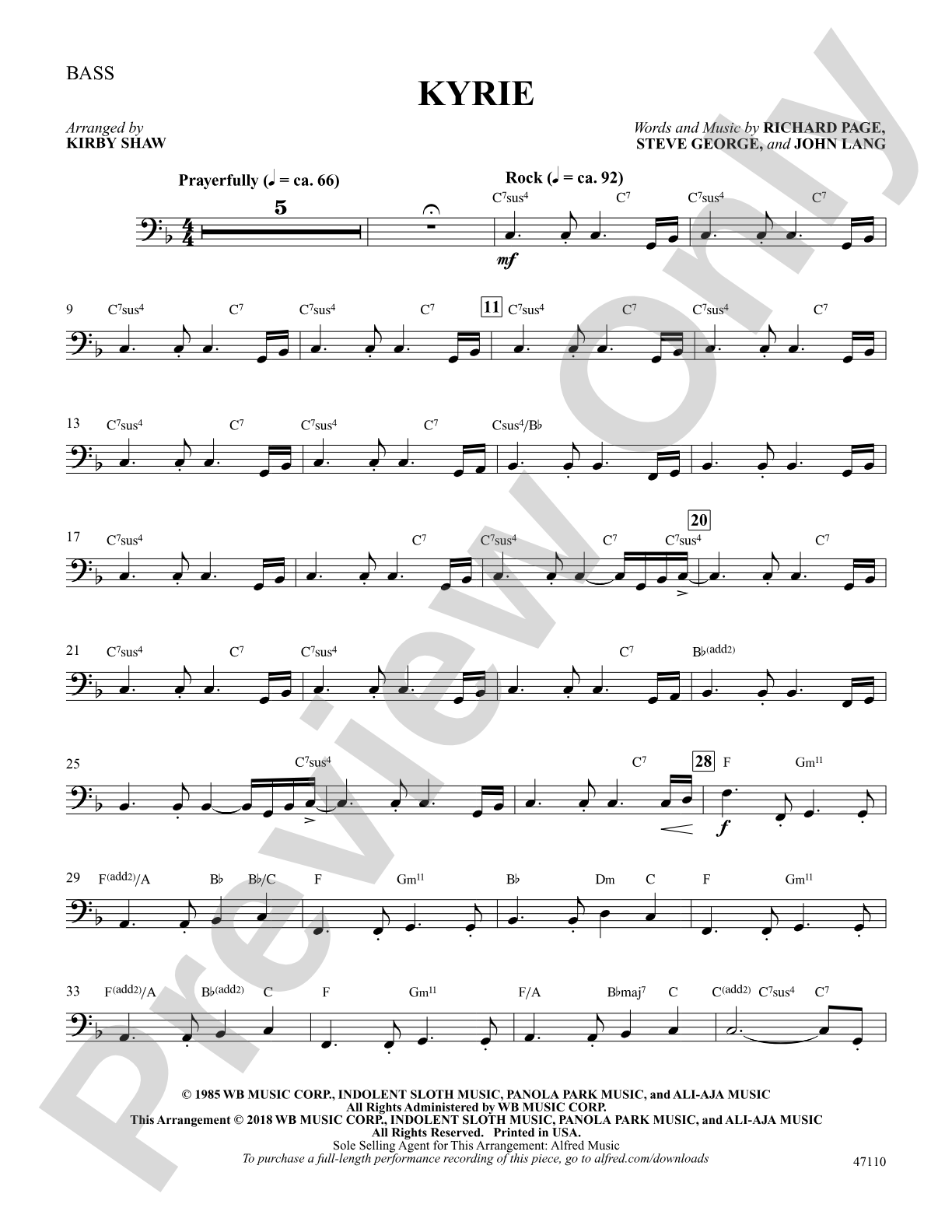 Kyrie: String Bass