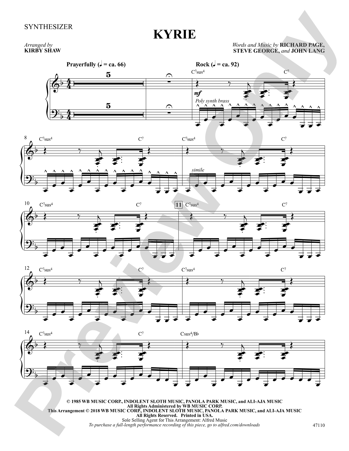 Kyrie: Synthesizer