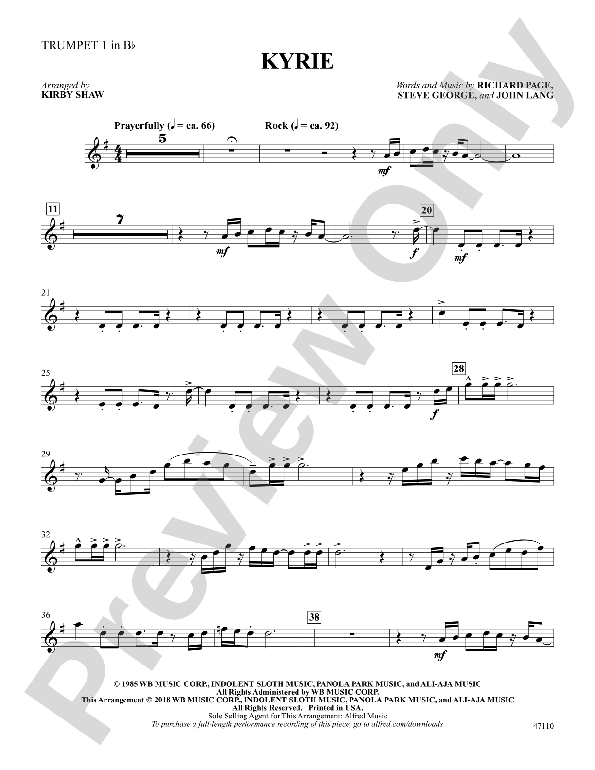Kyrie: 1st B-flat Trumpet
