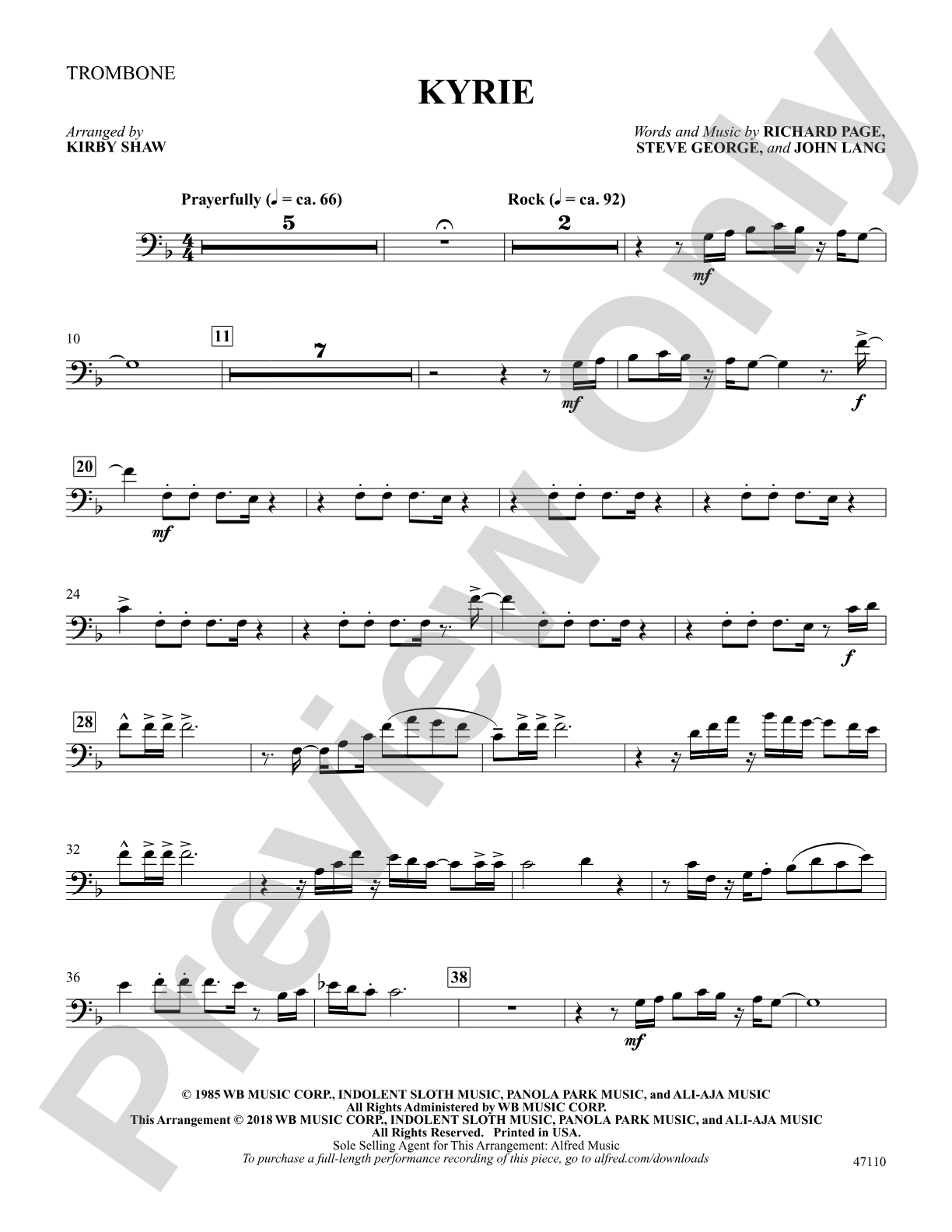 Kyrie: 1st Trombone