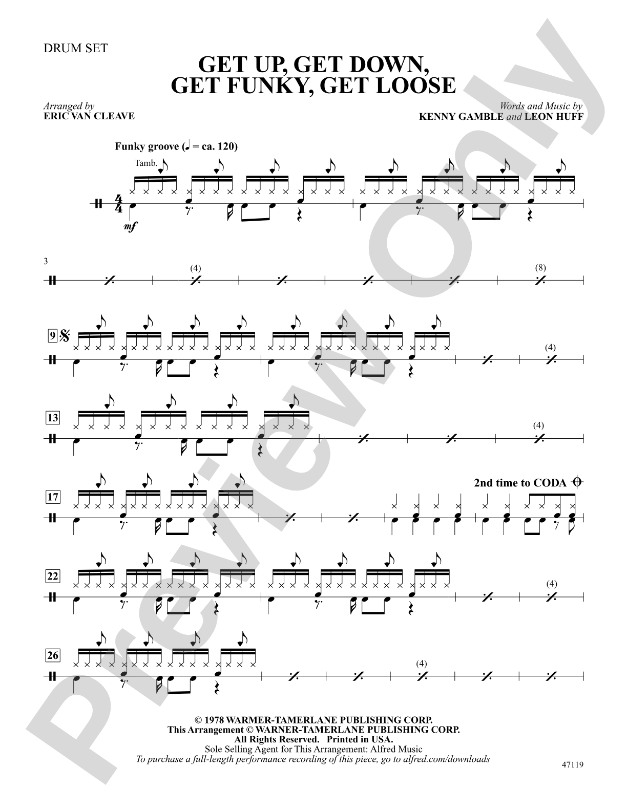 Get Up, Get Down, Get Funky, Get Loose: Drums