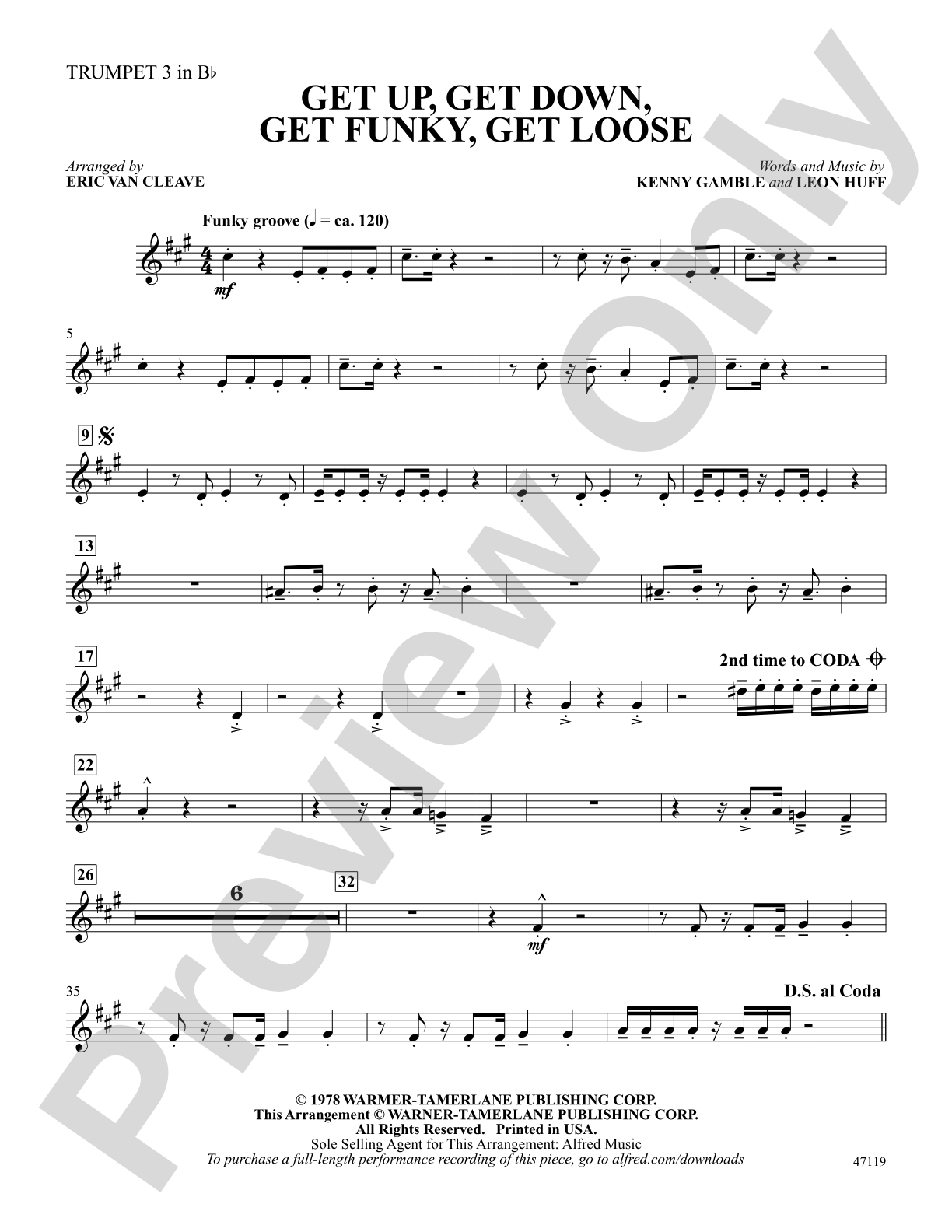 Get Up, Get Down, Get Funky, Get Loose: 3rd B-flat Trumpet