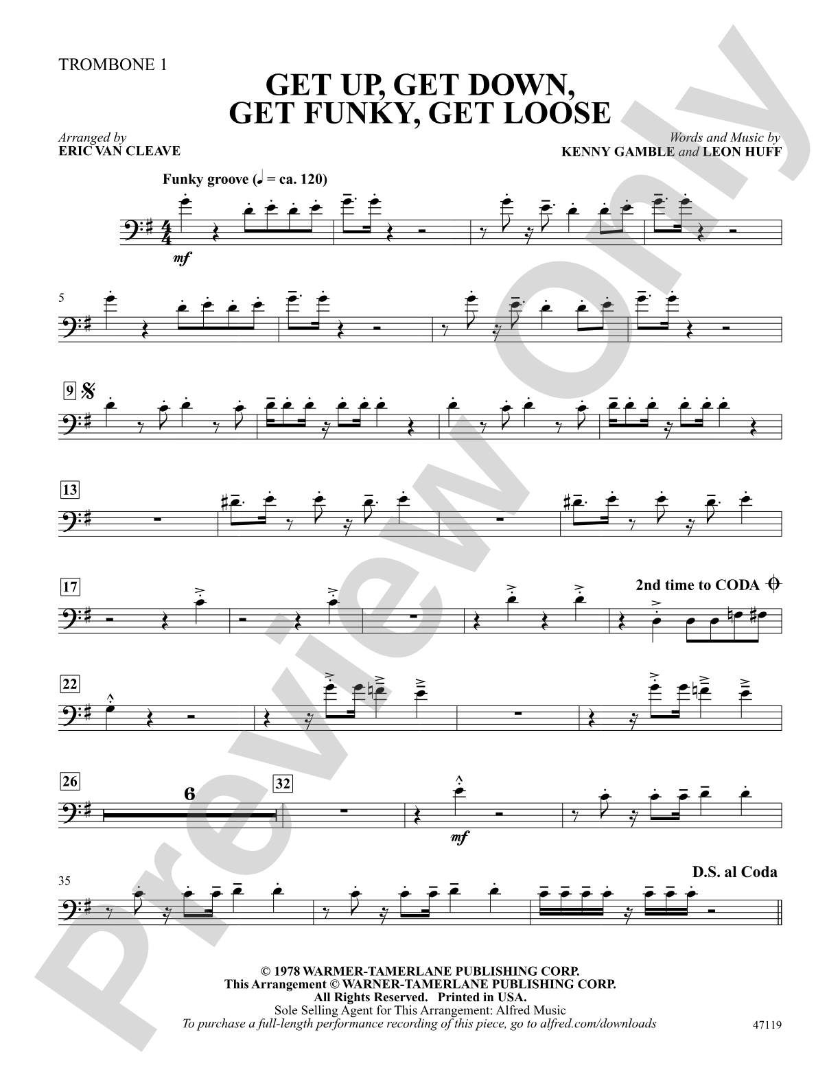 Get Up, Get Down, Get Funky, Get Loose: 1st Trombone
