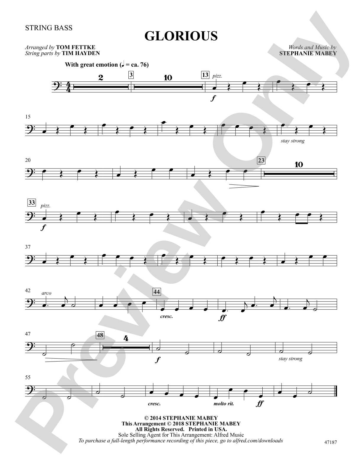 Glorious: String Bass