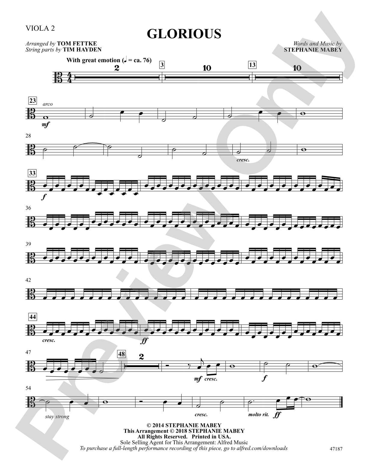 Glorious: 2nd Viola