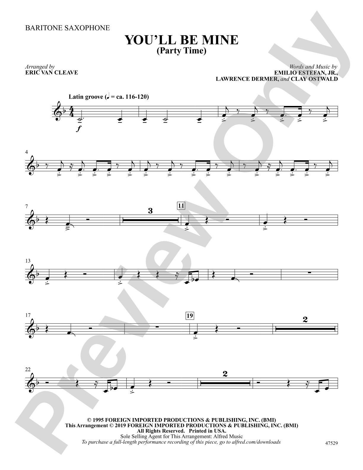 You'll Be Mine: E-flat Baritone Saxophone