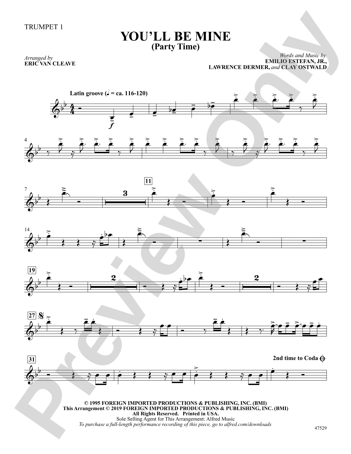 You'll Be Mine: 1st B-flat Trumpet