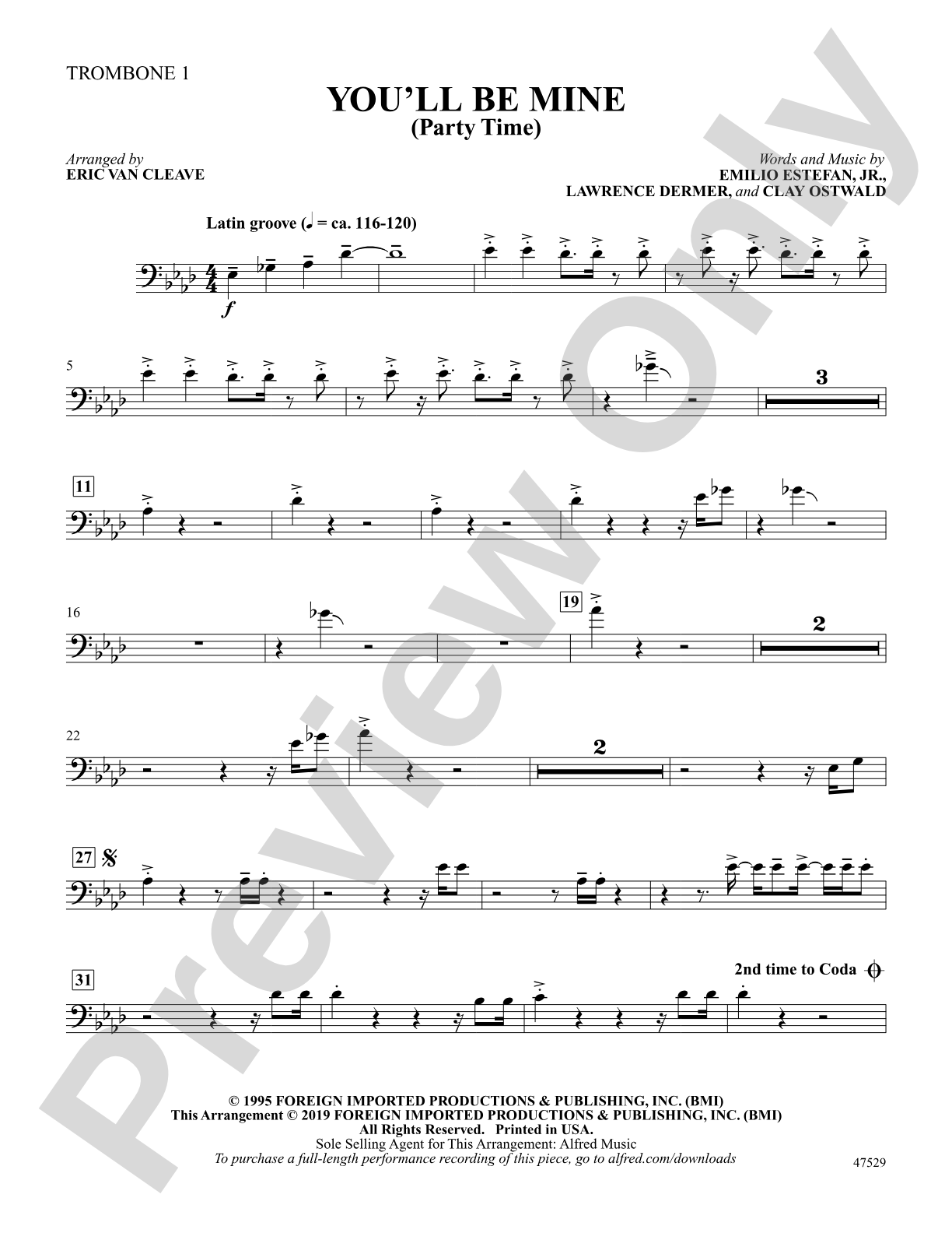 You'll Be Mine: 1st Trombone