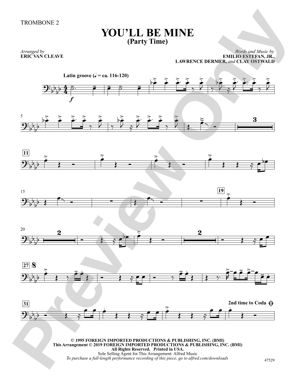 You'll Be Mine: 2nd Trombone