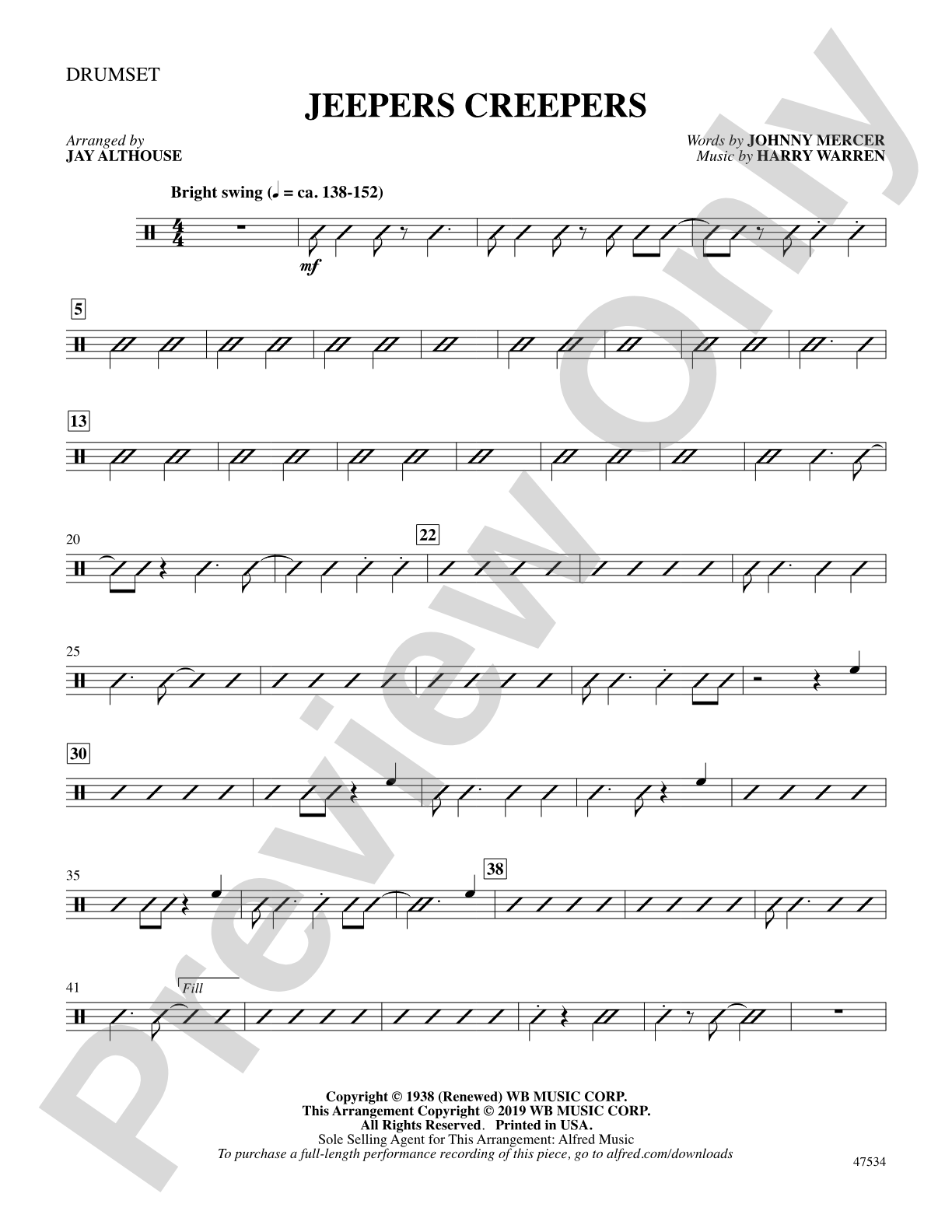 Jeepers Creepers: Drums
