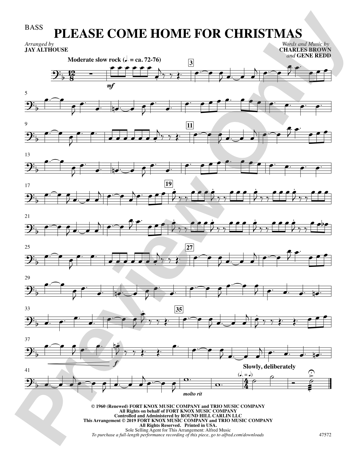 Please Come Home for Christmas: String Bass