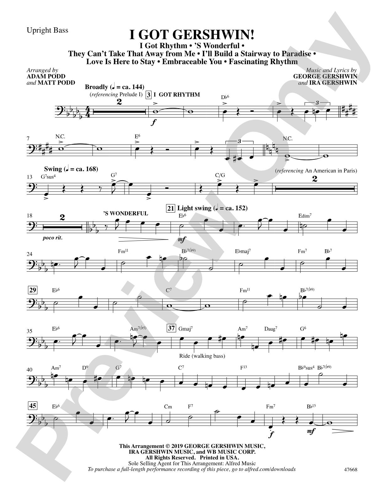 I Got Gershwin!: String Bass