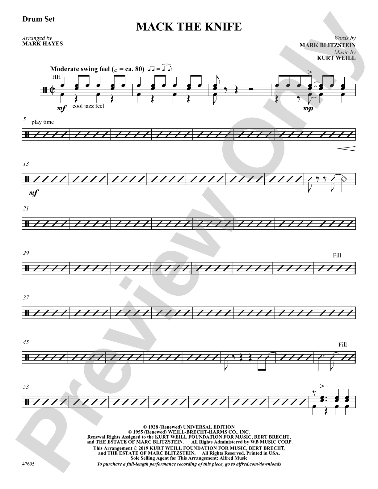 Mack the Knife: Drums