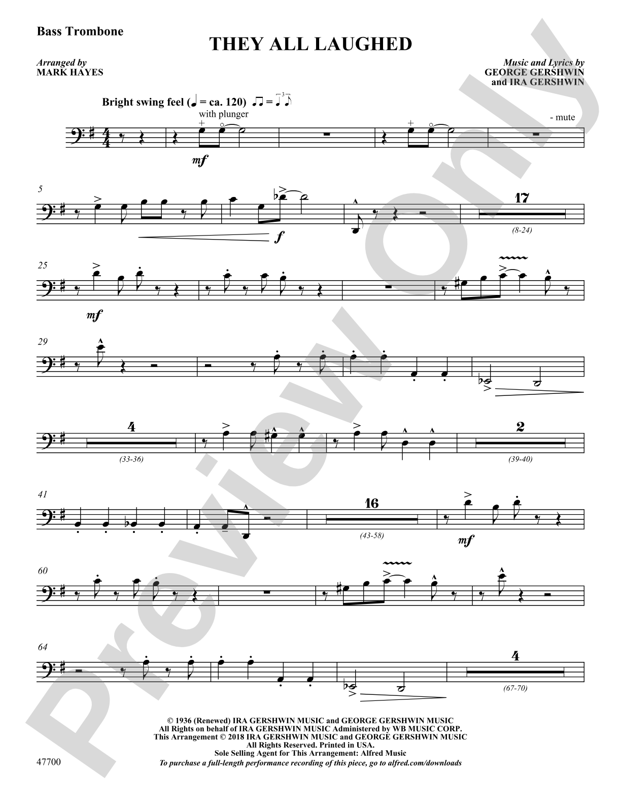 They All Laughed: Bass Trombone