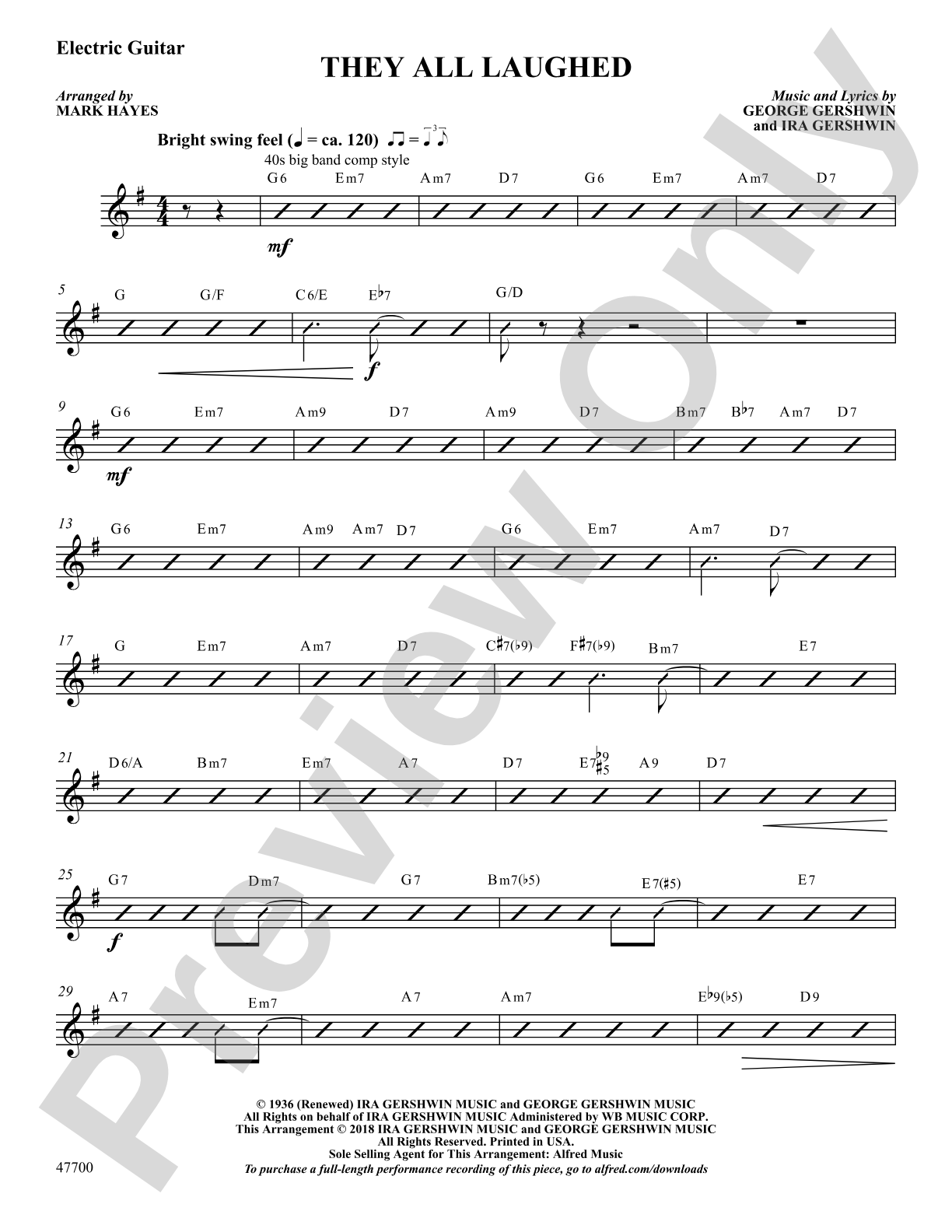 They All Laughed: Guitar