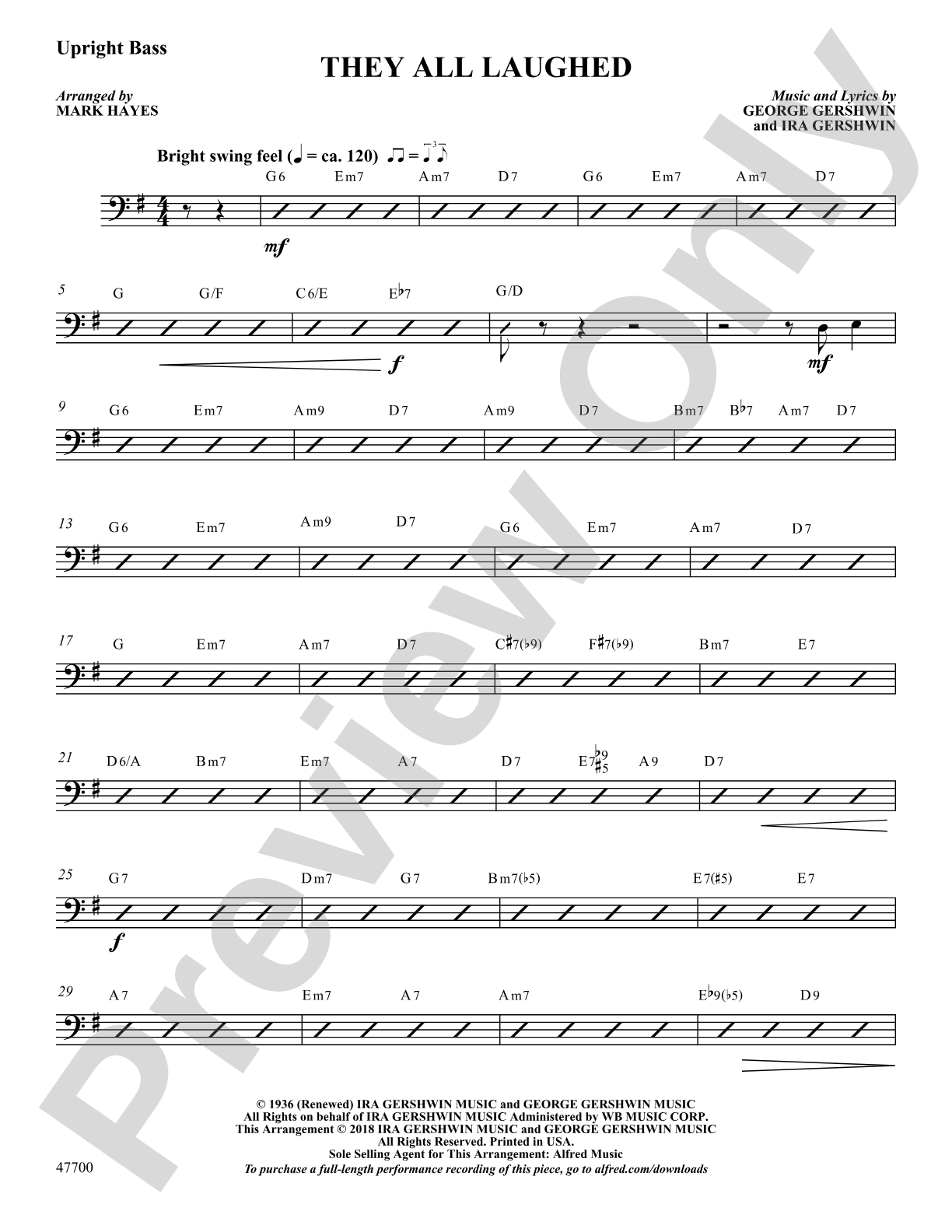 They All Laughed: String Bass