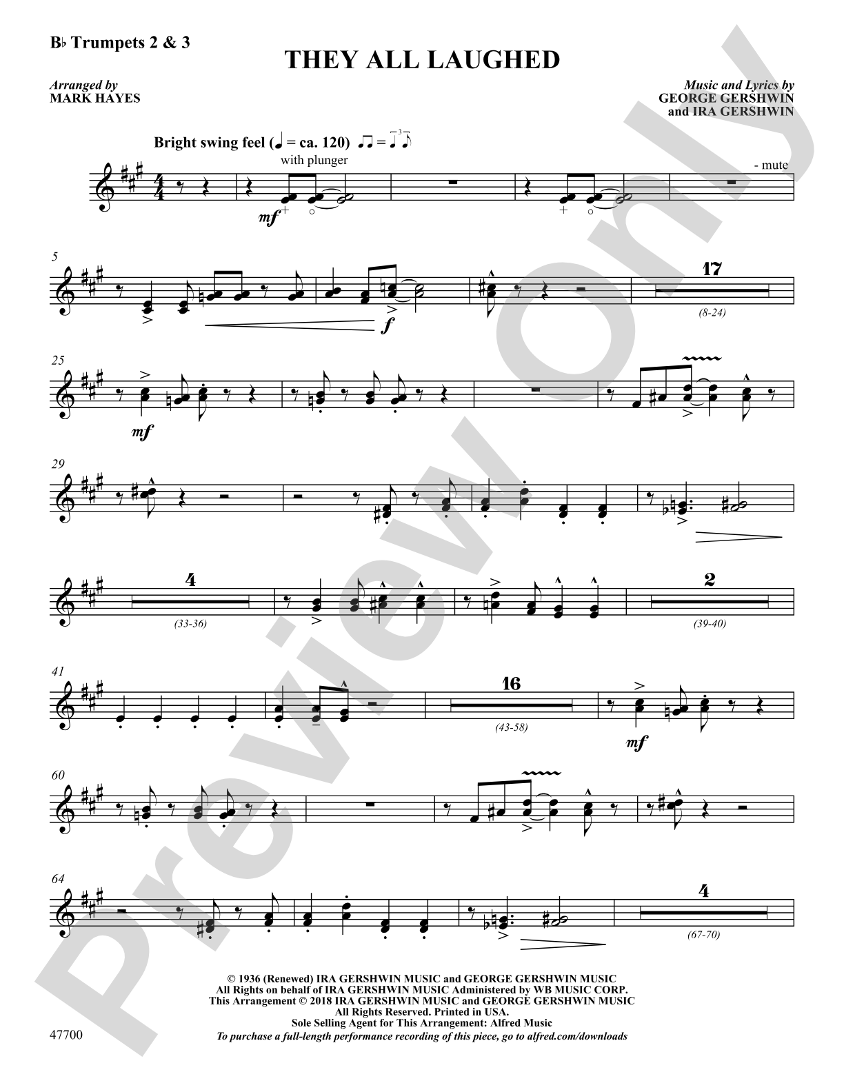 They All Laughed: 2nd & 3rd Trumpet