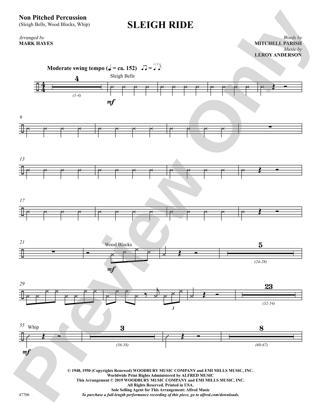 Sleigh Ride: 2nd Percussion