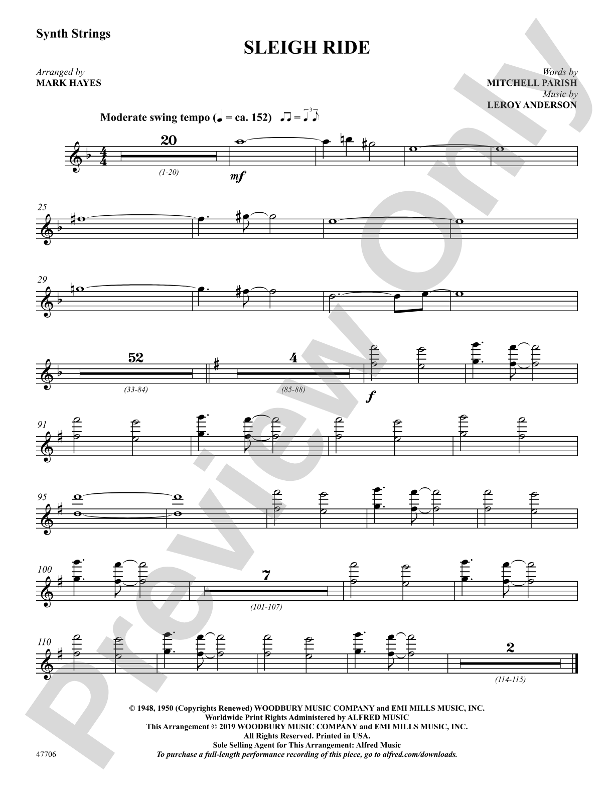 Sleigh Ride: Synthesizer