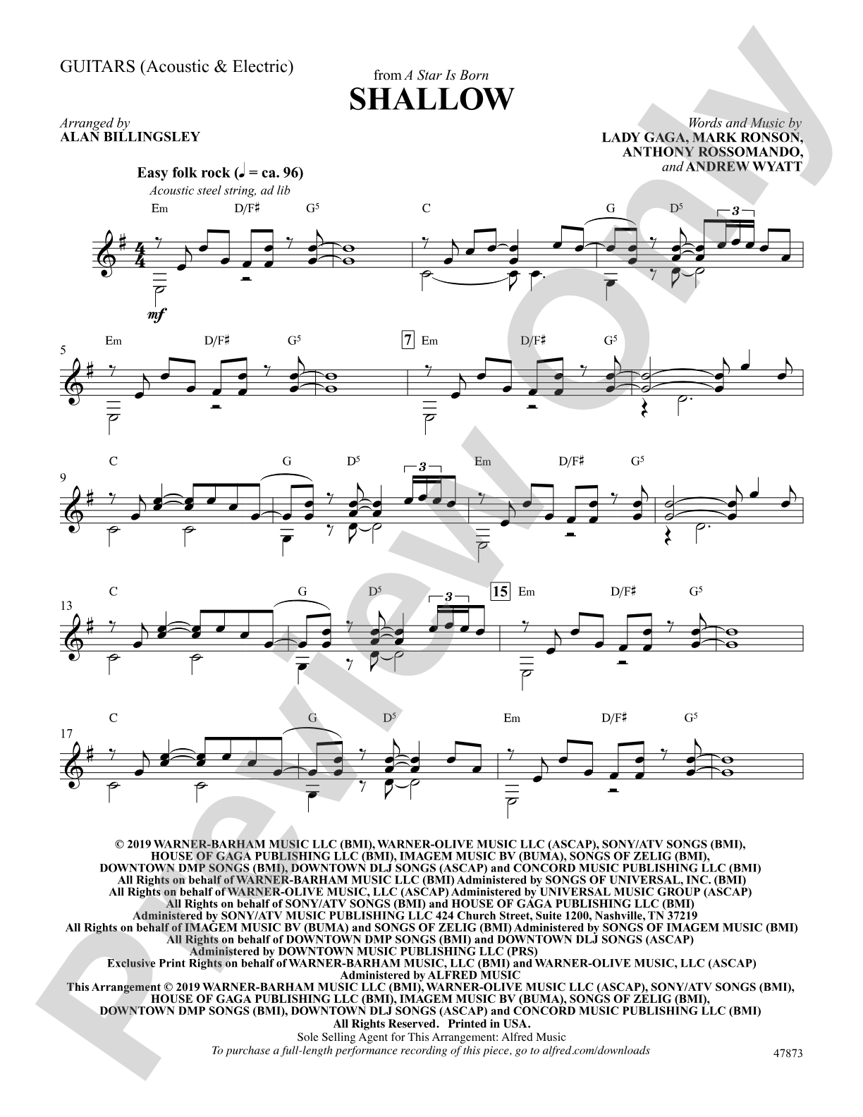 Shallow: Guitar