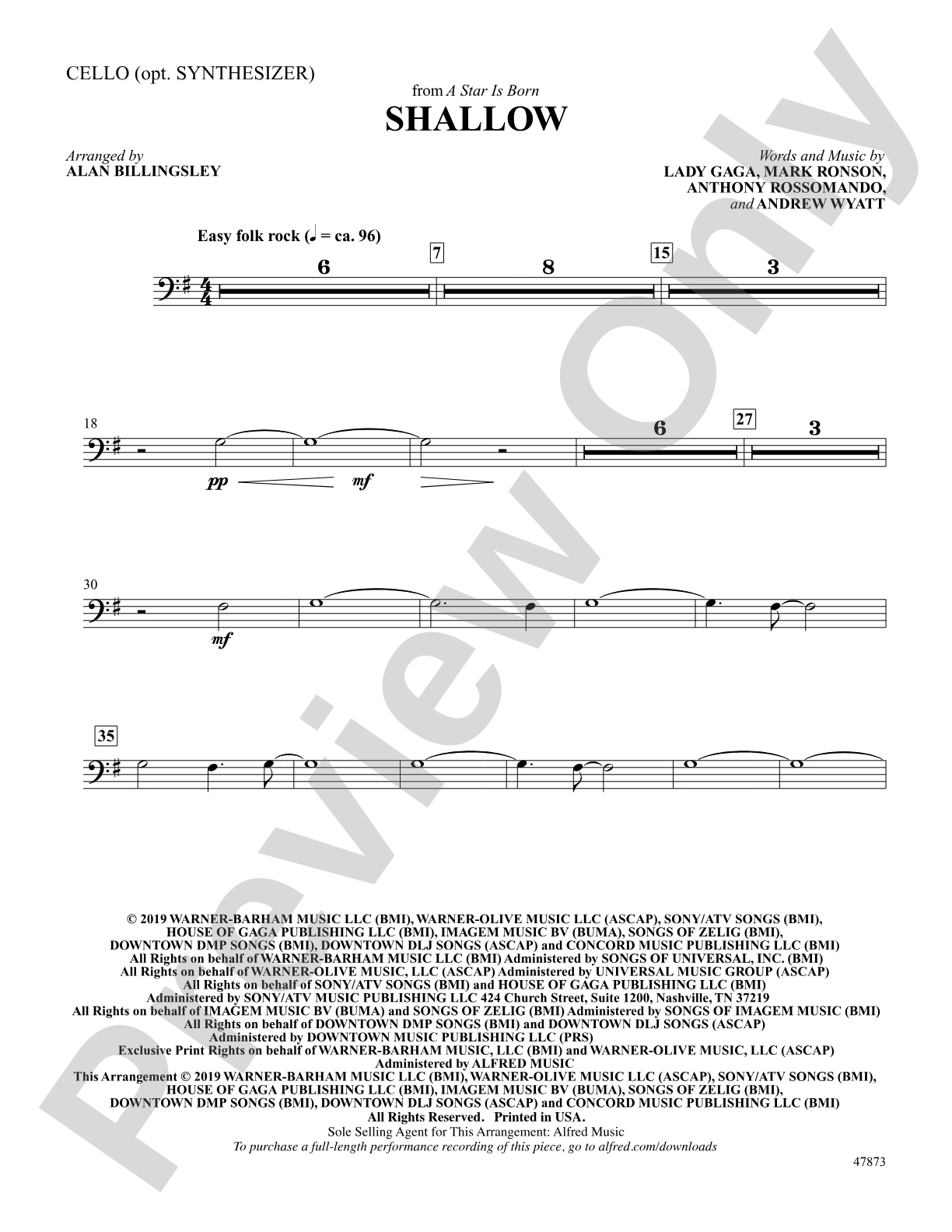 Shallow: Cello