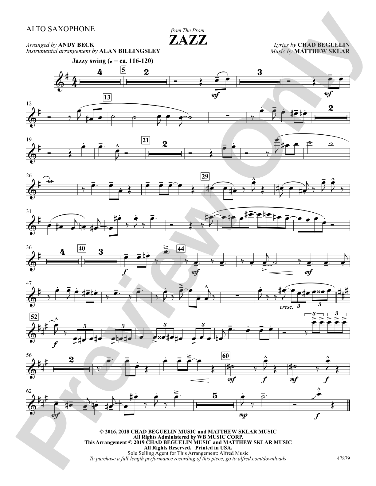 Zazz: E-flat Alto Saxophone